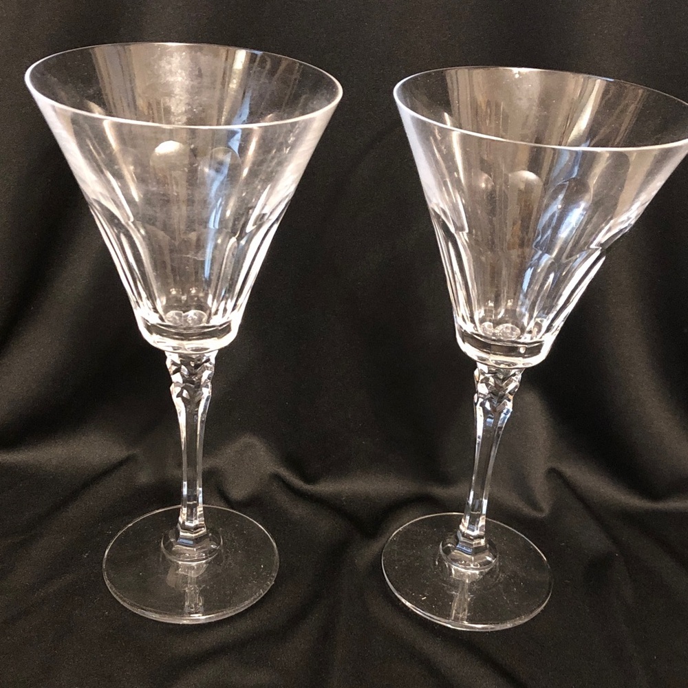 Vintage Reflection Towle Crystal Water Glasses set of 2 see Video